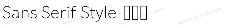 Sans Serif Style字体转换